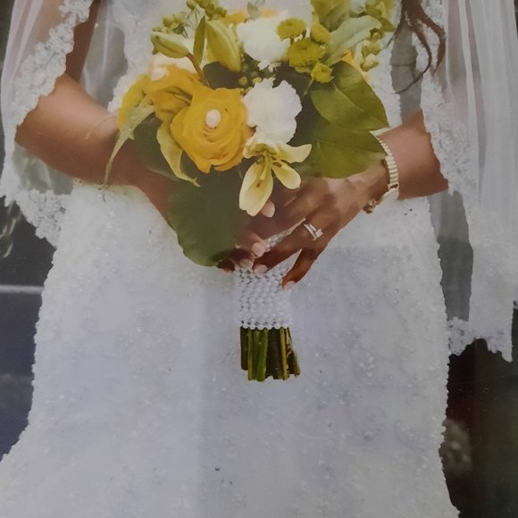 Fit and Flare Ivory Wedding Dress - Picture 4 of 8